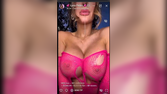 Lyna Perez Ripping Net Haul On Livestream Showing Her Nude Nipples Onlyfans Sextape