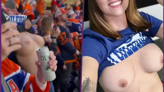 Theoilersgirlkait Aka Kait Flynn Nude Boobs Flash On Oilers Game Leak Video