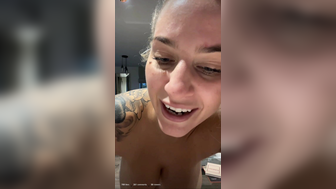 Ebanie Bridges Nude Tits Slipping On Livestream Leaked Video