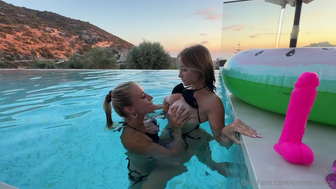 Emmaxspice With Mia Nouvelle GG Dildo Play By Pool Leaked Onlyfans Sex Tape