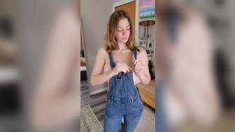 Makoshake Stripping Off Strap Denim Jumpsuit Tits Flash Onlyfans Leak New