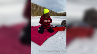 Myladelrey Outdoor Ice Fishing And Dildo Fucked Fully Nude Onlyfans Sex Video