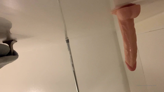 Sky Bri Fucked Herself With A Dildo Stick To The Bathtub Leak Onlyfans